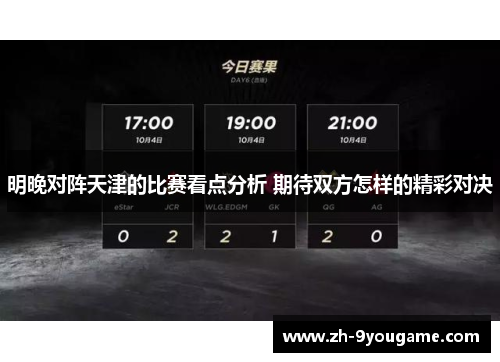 明晚对阵天津的比赛看点分析 期待双方怎样的精彩对决